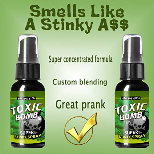 BASOYO 30ml Super Fart Spray Stinky Gas Mist Novedoso Apestoso Broma Spray Stinky Liquid Party Trucos Juguetes, Juguete de Broma de Olor de Larga duración