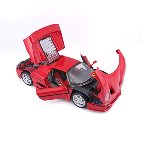 Bburago - 1/18 Ferrari Race & Play F50 (Techo Cerrado), Color Rojo (18-16004)