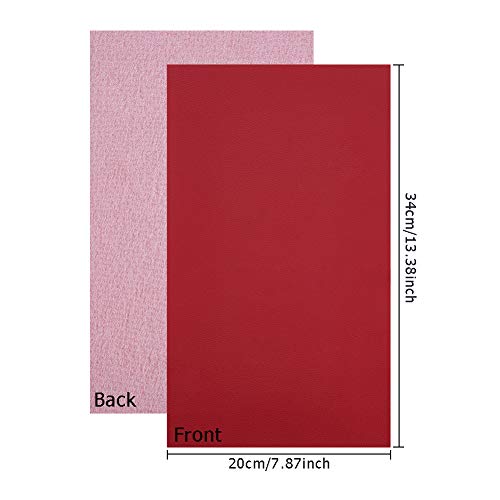 BENECREAT 16 PCS Hojas de Cuero de Imitación 16 Colores Cuero Sintético con Parte Posterior de Lienzo para Manualidad de Artesanía