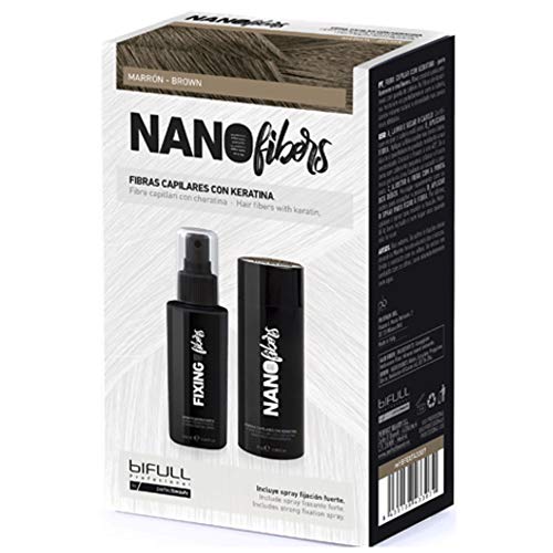 BIFULL NANOFIBERS Fibras CAPILARES con KERATINA Marron, Negro, Estandar