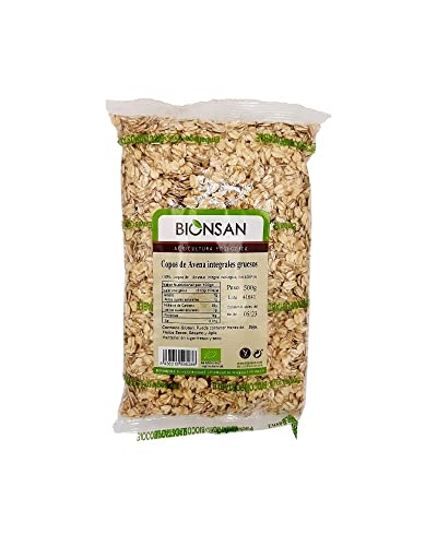 Bionsan Copos de Avena Ecológica Gruesos | 4 Paquetes de 500 gr | Total: 2000 gr