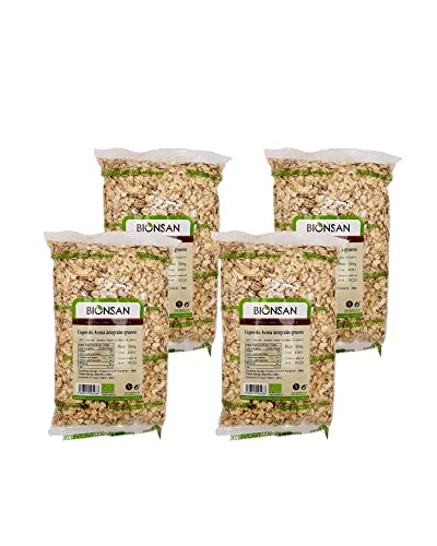 Bionsan Copos de Avena Ecológica Gruesos | 4 Paquetes de 500 gr | Total: 2000 gr