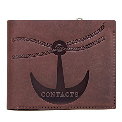 Black Angel Ebay Source Retrusive Mad Club Cartera para hombre Europa y América Dos pliegues Holts Representación transfronteriza, Brown,