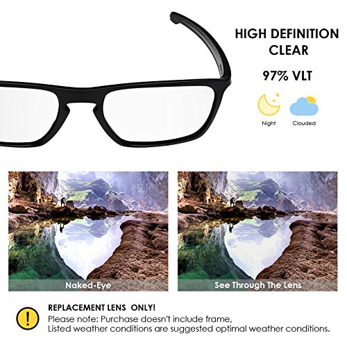 BlazerBuck Lentes de repuesto polarizadas antisal para Oakley Sliver XL OO9341, Transparente de alta definición.,
