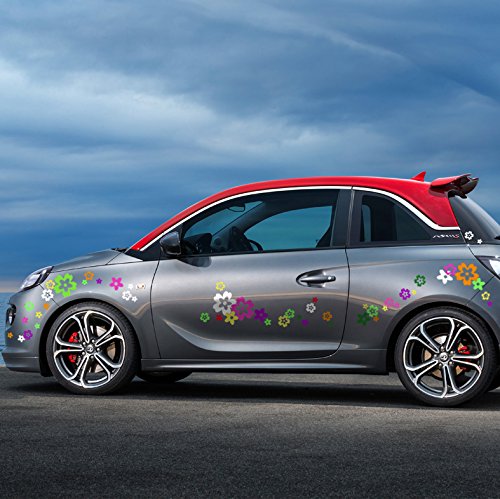 Blue Magic Design - Adhesivo de Vinilo Impermeable para Coche, diseño de Flores Silvestres