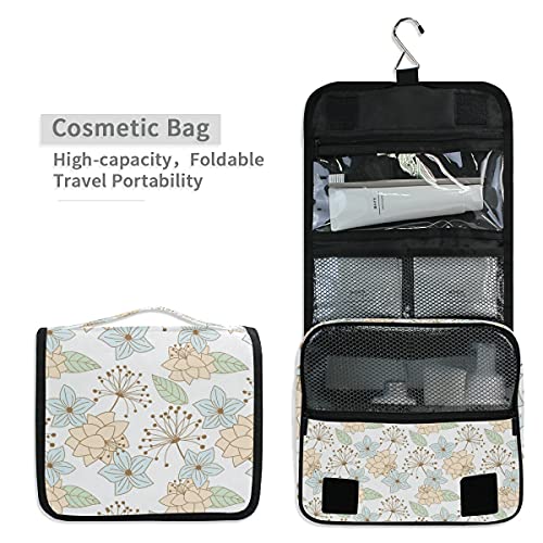 Bolsa de aseo de viaje colgante de diente de león flor Kit de maquillaje caso cosméticos organizador para hombres y mujeres 029