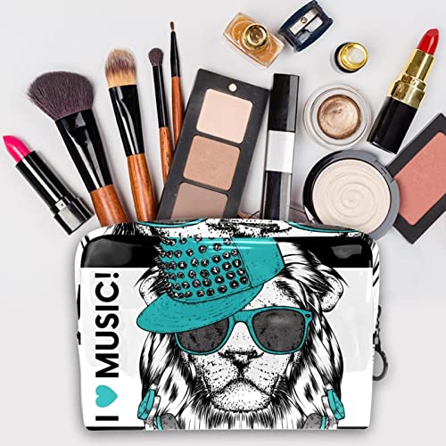 Bolsa De Maquillaje para Niños León Accesorio De Viaje Neceser Pequeño Bolsas De Aseo Impermeable Cosmético Organizadores De Viaje 18.5x7.5x13cm
