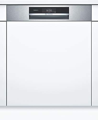 Bosch SMI8YCS01E Serie 8 - Lavavajillas semiintegrable, 60 cm, acero inoxidable, 65 kWh/100 ciclos, 14 MGD, SuperSilence/EmotionLight/VarioCajón Pro/Home Connect