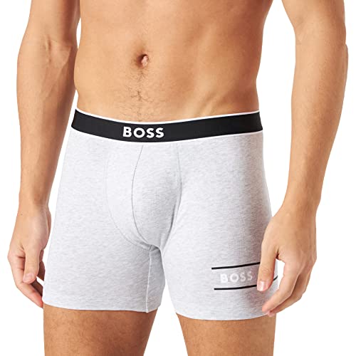 BOSS Boxer Brief 24 Logo, Silver41, S para Hombre