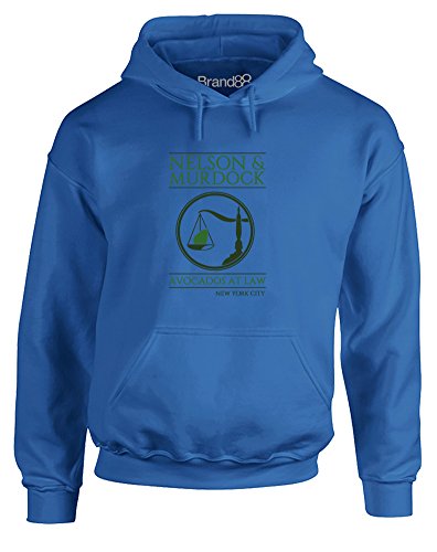 Brand88 Nelson & Murdock, Sudadera con para Adultos - Azul S = 86-91 cm