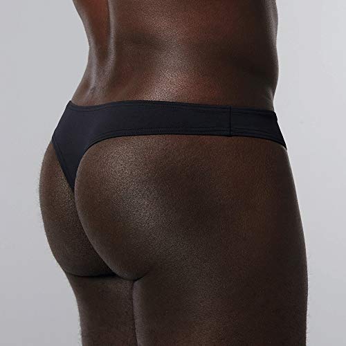 Bruno Banani Micro Feel Tanga de Hilo, Negro, L para Hombre