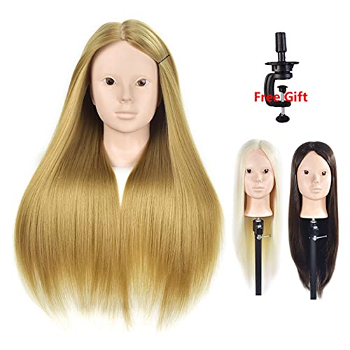 Cabeza de maniquí Maniquin Head Hair Maniqui Peluquería PRÁCTICA Cabeza HANIQUIAS Mujeres para Las Mujeres DE Pelo DE Pelo DE Pelo DE Pelo para EL MAQUEO ( Color : Dark Brown )