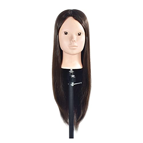 Cabeza de maniquí Maniquin Head Hair Maniqui Peluquería PRÁCTICA Cabeza HANIQUIAS Mujeres para Las Mujeres DE Pelo DE Pelo DE Pelo DE Pelo para EL MAQUEO ( Color : Dark Brown )