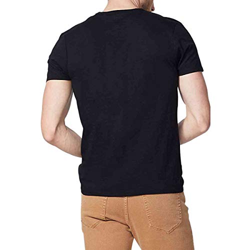 Camiseta de manga corta básica., Negro , S