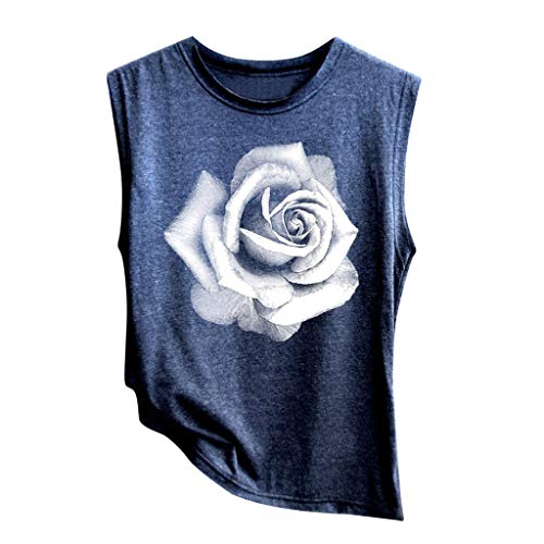 Camisetas para Mujer,Riou Sexy Halter sin Mangas Boho Camisola Top de Mujer con Estampado Casual Camisa de Verano Moda 2019 Barata Blusa Tops para Primavera Verano