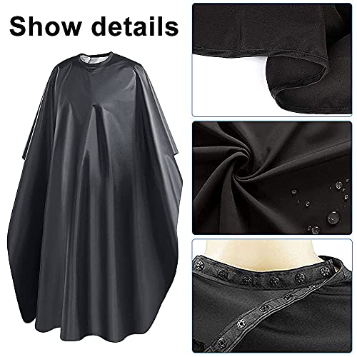Capa de Peluqueria,QSXX 3 Piezas Capas para Peluqueria,Impermeable Paño Delantal pelo Estilo Cabo Equipo Del Salón Unisex Capa Pelo Corte de Pelo Peluquería Cabo de Material Ripstop Ligero,150x120CM