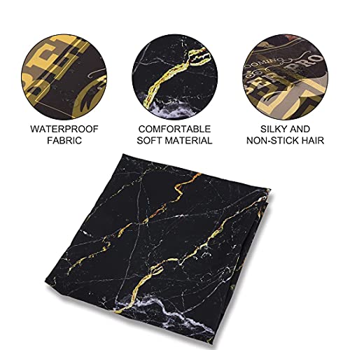 Capa de peluquero para hombres, capa de corte de pelo profesional con cierre a presión, impermeable, material de poliéster Peluquería corte capa dimensiones L165CM* W145CM (negro)