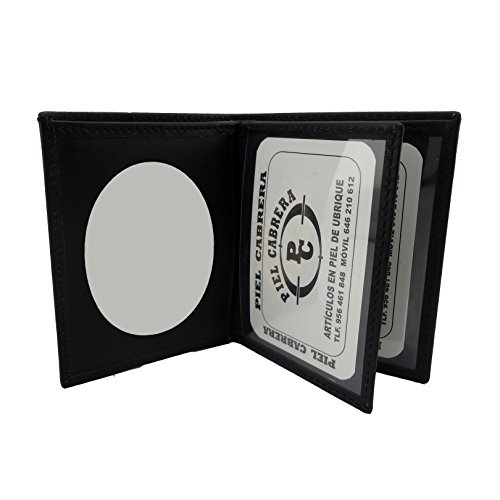 Cartera Porta Placa Tipo Libro con Bandera para Guardia Civil, Policia Local, Proteccion Civil, Seguridad Privada, Cruz Roja.