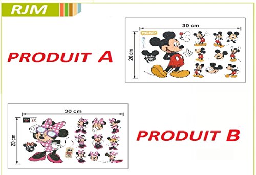 Cartoon Kids Minnie et Mickey Mouse Stickers muraux chambre bébé et enfants décor Cartoon chambre produit (Minnie)
