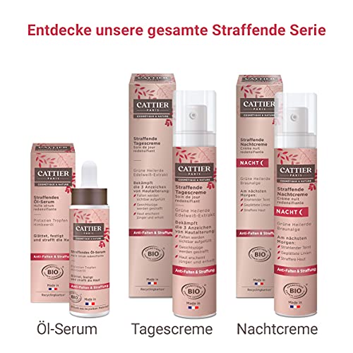 Cattier Crema de noche reafirmante para piel madura con erradicación verde, cosmética natural, 50 ml