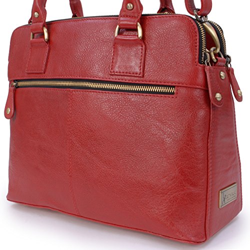 CATWALK COLLECTION - VICTORIA - Bolso de hombro estilo shopper - Cuero vintage - Rojo