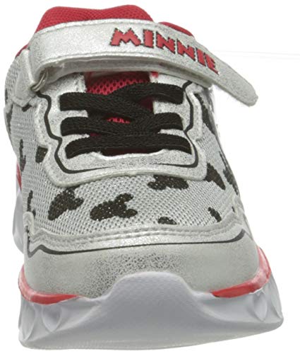 CERDÁ LIFE'S LITTLE MOMENTS Cerdá-Zapatillas LED Minnie Mouse de Color Rojo, Niñas, Plateado, 29 EU