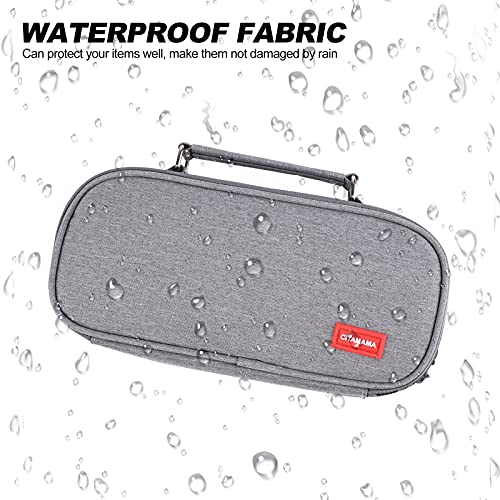 CITAMAMA Estuche Escolar de Gran Capacidad, Estuche Escolar 3 Compartimentos Portable Estuche Organizador Portalapices con Cremallera Doble, para Hombre Mujer Adolescentes Adultos (Gris)