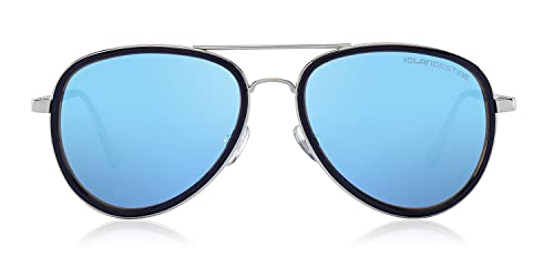CLANDESTINE A15 Silver Navy Ice Blue - Gafas de sol Nylon HD Hombre & Mujer