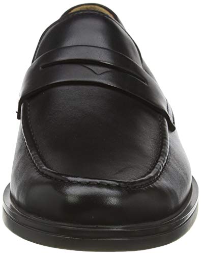 Clarks Un Aldric Step, Mocasines Hombre, Negro (Black Leather-), 41.5 EU