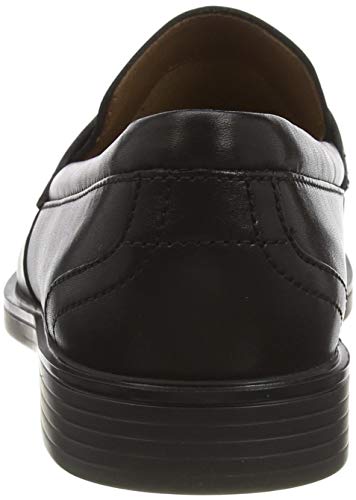 Clarks Un Aldric Step, Mocasines Hombre, Negro (Black Leather-), 41.5 EU