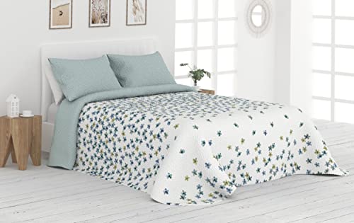 Colcha Bouti Reversible Cosida Victorio & Lucchino - Modelo Celia (Verde, 90 cm)