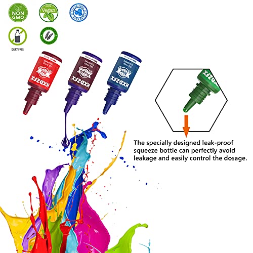 Colorante Alimentario Gel - 10 Colores Concentrado Gel Colorante Alimenticio , Colorante Alimentario de alta concentración para decoración de pasteles, horneando, cocina, glaseado(11g por botella)