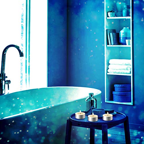 COM-FORT HOUSE | Velas Blancas | Pack velas de 100 Unidades | Velas de Té Calientaplatos | Tealight | 4 Horas de Duración | Velas Decorativas Sin Perfume |