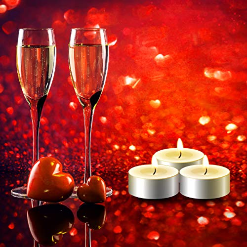 COM-FORT HOUSE | Velas Blancas | Pack velas de 100 Unidades | Velas de Té Calientaplatos | Tealight | 4 Horas de Duración | Velas Decorativas Sin Perfume |