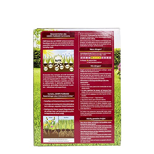Compo floranid Cuidado del Césped – Abono Plus 6 kg para herbicida 200 m², Verde