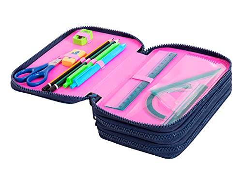 COOLPACK Estuche de 3 compartimentos, tamaño XXL, 44 piezas, con relleno, 19,5 x 12,5 x 6,5 cm, para niños y niñas (Koala)