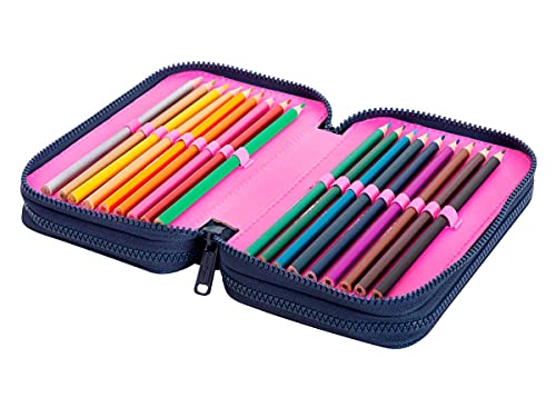 COOLPACK Estuche de 3 compartimentos, tamaño XXL, 44 piezas, con relleno, 19,5 x 12,5 x 6,5 cm, para niños y niñas (Koala)