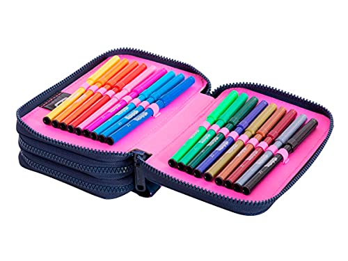 COOLPACK Estuche de 3 compartimentos, tamaño XXL, 44 piezas, con relleno, 19,5 x 12,5 x 6,5 cm, para niños y niñas (Koala)