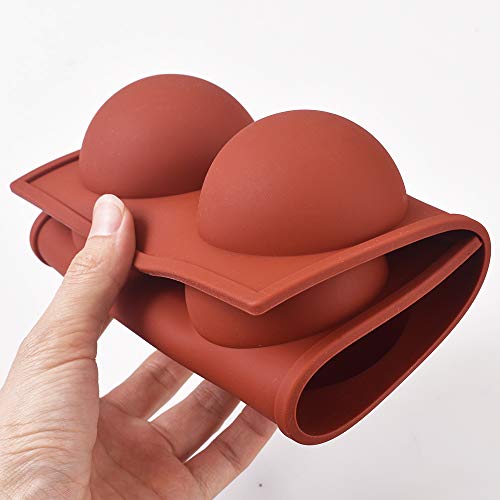 Cozihom Juego de moldes de Silicona semiesfera para Bola de Chocolate, Pastel, gelatina, pudín, jabón casero, Paquete de 3