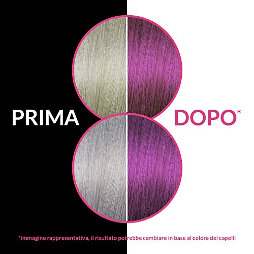 Crazy Fashion - Crema Colorante Semipermanente para el Cabello - Sin Amoníaco, Resorcinol ni PPD - Tintes Temporales para el Cabello - Colorante Ciclamen - Tubo de 100 ml