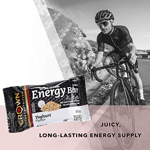 Crown Sport Nutrition Barritas Energéticas 12 unidades - Ciclismo Running Deporte Entreno Larga Duración Carbohidratos lento y rápido