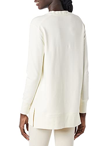 Daily Ritual Terry Cotton and Modal Side-Vent Tunic Camisa Tipo, Crema, XXL