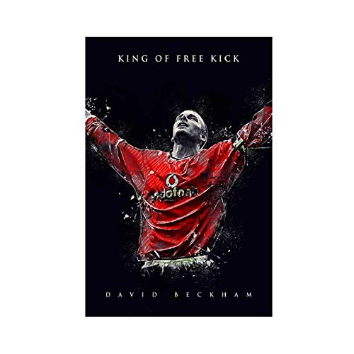 David Beckham - Póster de fútbol y fútbol para decoración de pared, diseño de cuadros para sala de estar, dormitorio, sin marco: 40 x 60 cm