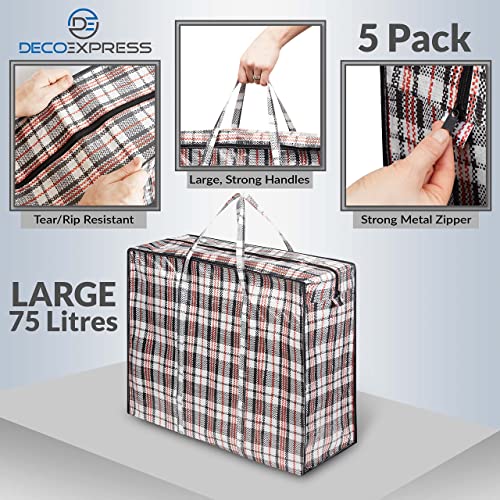 DECO EXPRESS Bolsa Almacenamiento Juguetes Fundas Ropa (Envase de 5 Bolsos)