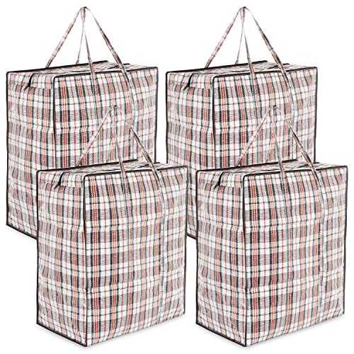 DECO EXPRESS Bolsas Almacenaje Ropa Armario, Bolsas Reutilizables Para Guardar Juguetes Ropa Mantas, Bolsas XXL Para Mudanza Con Cremallera y Asas, Bolsas Lavadora Para Colada