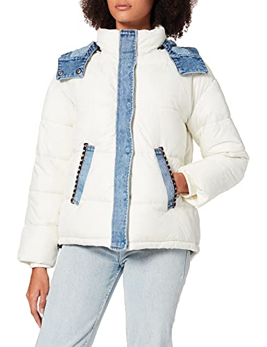 Desigual Padded_Austen Chaqueta, Blanco, S para Mujer