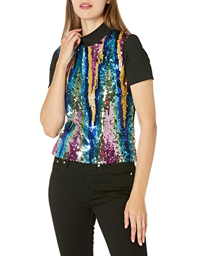 Desigual TS_Zigzag Camiseta, Black, S De Las Mujeres