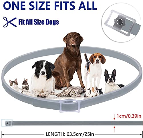 DEWEL Collar Antiparasitos Perro Impermeable/Ajustable - 63cm