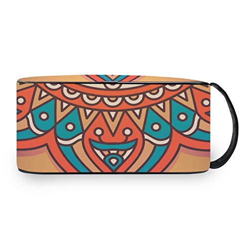 DEZIRO - Neceser de viaje portátil con diseño oriental y estilo oriental, resistente al agua, bolsa organizadora de maquillaje, bolsa de cosméticos para mujeres y niñas