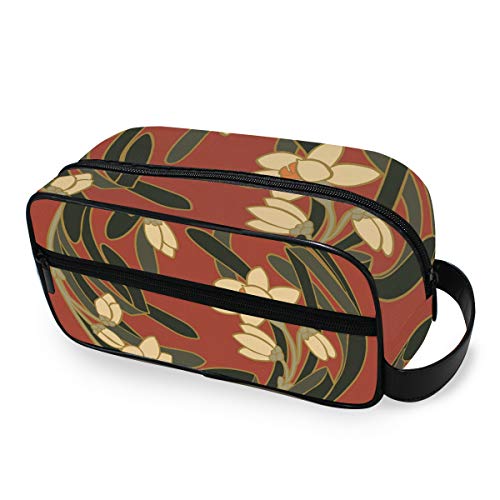 DEZIRO - Neceser de viaje portátil estilo oriental, impermeable, organizador de maquillaje, bolsa de cosméticos para mujeres y niñas